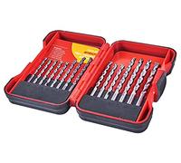 Amtech - 15pc masonry drill bit set, cold-forged with tungsten carbide tips, duplicates of high-use sizes, plastic carry case, 5 10mm