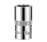 Amtech - 18mm 1/2in Drive Socket, Chrome Vanadium Steel, Replacement Socket for Automotive, Workshop and DIY Use