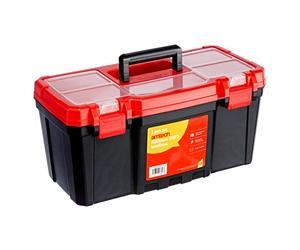 Amtech 19" Tool Box With Double Clip Closure Black/Red