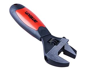 Amtech - 2-in-1 Stubby Pipe & Adjustable Wrench, Drop-Forged Steel, Compact Head for Tight Spaces, Dual Metric/Imperial Scale, Two-Tone Comfort Grip for Plumbing & DIY, 25mm (1")