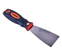 Amtech - 2" Scraper, Soft-Grip Handle with Spring Steel Blade and Striking Cap for Removing Paint, Adhesive and Filler and Smoothing Surfaces for Decorating prep