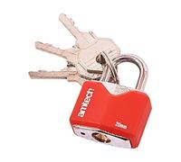 Amtech 20mm Rhombic Chrome Plated Iron Padlock, Hardened 3mm Steel Shackle with 3 Keys, for Securing Lockers, Cabinets and Outdoor Gates.