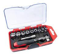 Amtech 23 Piece Offset Ratchet Handle, Bit and Socket Set