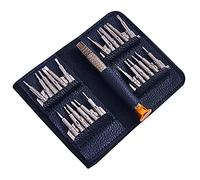 Amtech 25 pc Precision Screwdriver Bit Set, Slotted, Phillips & Torx Bits in Compact Storage Wallet, Ideal for Electronics, Watches & Small Repairs