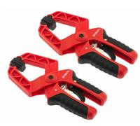 Amtech 2Pc Mini Quick Grip Speed Ratchet Vice Clamps 175mm Rapid Clamp Set 7"