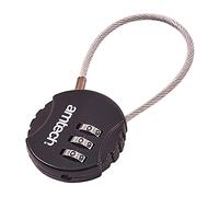 Amtech 3 Digit Combination Cable Lock, 13 cm Flexible Steel Braided Shackle with Zinc Alloy Body, for Luggage, Bags and Toolboxes.