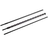 Amtech - 3 Piece 600mm TCT SDS Masonry Drill Set, Heat Treated Hardened Steel with Carbide Tips, Ideal for Brick and Concrete Drilling