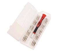 Amtech 31 pc Precision Screwdriver Set, Slotted, Phillips & Torx Bits with Push-Fit Handle & Storage Case for Mobile, Computer & Watch Repairs