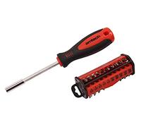Amtech 31pc Screwdriver and Bit Set with Magnetic Handle, Pozi, Phillips, Slotted, Torx and Hex Bits for DIY and Workshop Use