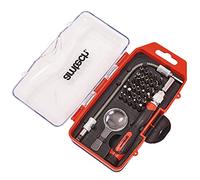 Amtech - 33pc Precision Screwdriver Bit Set, Soft-Grip Handle, Flexi-Drive & Magnifier, for Electronics, Small Appliances & Detailed Repair Tasks