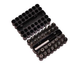 Amtech 33pc Security Power Bit Set with TamperProof Torx, Hex, TriWing, Quad ...