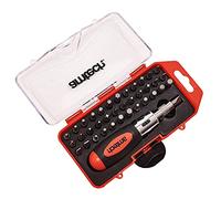 Amtech - 38pc Stubby Ratchet Screwdriver & Bit Set, Compact Multi-Bit Driver for Tight Spaces, for Assembly, Repairs & General DIY Tasks