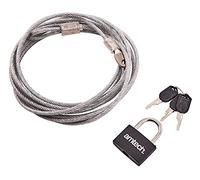 Amtech T1695 300cm (120") x 4mm Security Cable with Padlock