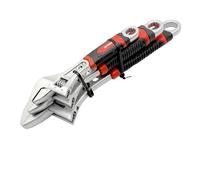 Amtech - 3pc Adjustable Wrench Set with Injected Grip (6", 8", 10"), Heat-Treated Drop-Forged Steel with Precision Jaws for DIY, Plumbing, and Automotive Repairs