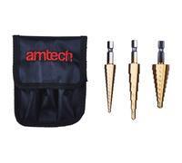 Am-Tech Step Drill Set F0785 High Speed Steel 3-Piece