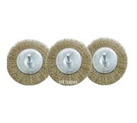 Amtech 3Pc Rotary 4" Wire Wheel Or 3" Cup Brush Set For Drill For Paint, Rust Removal