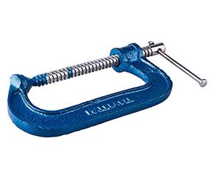 Amtech - 4" G Clamp, Malleable Iron, Steel Spindle, Sliding T-Handle, General Purpose Clamping