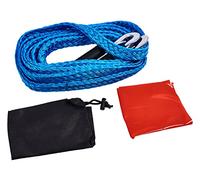 Amtech 4 m 2 T Tow Rope, Heavy-Duty Polypropylene with Forged Steel Hooks, 2000 kg Capacity, Includes Storage Bag & Red Warning Flag for Safe Vehicle Recovery