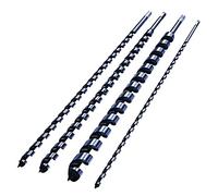 Amtech 4 Piece Auger Bit Set, Extra-Long 600 mm High Carbon Steel, 8/12/16/24 mm for Deep Wood Drilling