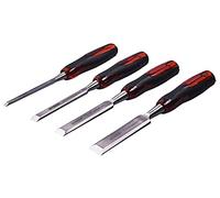 Amtech - 4 Piece Go Thru Wood Chisel Set, Robust Steel Body, Ergonomic Grip, DIY & Trade Use (6 mm)