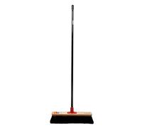 Amtech 400mm (16") Soft Bristle Broom with 120cm Steel Handle, Rust-Resistant and Wide Coverage, Ideal for Indoor Floor Cleaning