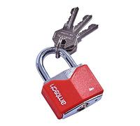 Amtech 40mm Rhombic Chrome Plated Iron Padlock, 6mm Hardened Steel Shackle with 3 Keys, for Securing Gates, Garages and Outdoor Equipment.