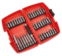 Amtech - 40pc Screwdriver Bit Set, Chrome Vanadium Steel Bits with Quick-Release Driver, for General Fastening & DIY Screwdriving Tasks