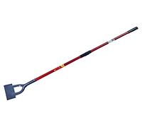 Amtech 48" Dutch Hoe, forged carbon steel head, 120cm tubular shaft with middle/end grips, slice weeds below the surface, reduce bending and fatigue, overall length 143cm