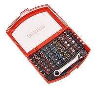 Am-Tech Bit Set L3352 - 49 Piece Colour-Coded Phillips, Torx & Pozi Bits with Ratchet