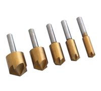 Amtech 5 Piece Titanium Coated Countersink Bit Set