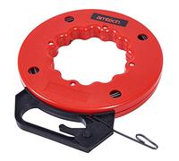Amtech - 50ft Fish Tape, Flexible Spring Steel Wire Puller for Cable Routing