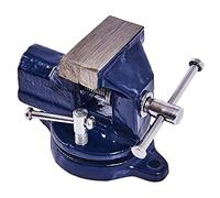 Amtech - 50mm Revolving Table Vice, Cast Iron Body with Hardened Jaws and Tommy Bar, 360° Rotation for Model Making and DIY Tasks