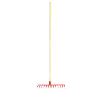 Amtech - 540mm Plastic Hay Rake with 140cm Pine Handle, Lightweight, Flexible and Durable Garden Rake for Soil Levelling, Grass, Hay, and Leaves