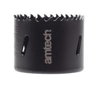 Amtech - 57mm Hole Saw, M35 High-Speed Steel Metal Hole Saw with 39mm Cutting Depth for Wood, Plastic, Metal Sheets, and More, Durable and Heat-Resistant, 4-6 Teeth Per Inch