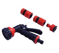 Amtech 5pc Spray Gun Set, 6 Spray Patterns with Tap Adaptors and Hose Connectors, for Watering Plants and Cleaning Tasks.