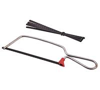 Amtech 6" Junior Hacksaw with 6 × 32 TPI Blades for Fine, Controlled Cuts in Metal, Wood and Plastic, Chrome-Plated Frame with Safety Guard