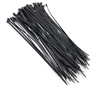 Amtech 60 pc Tie Wraps, Self-Locking Flame-Retardant Nylon for Medium-Duty Bundling, Black, 300 x 4.8 mm