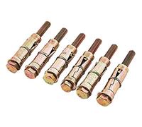 Amtech 6pc M8 x 75 mm Expansion Bolts, Zinc Passivated Finish for Corrosion Protection, for Masonry Fixing and Safety Chain Applications.