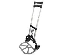 Amtech S5642 75kg Folding Sack Truck, 64cm-100cm Adjustable Telescopic Handle Lifting Trolley with Aluminium Foot Plate