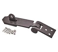 Amtech 90mm Hasp and Staple, Heat-Treated Carbon Steel, Secure Fixing for Sheds, Garages and General Door Locking.