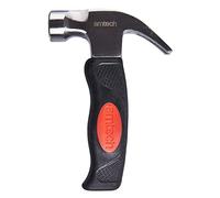 Amtech A0200B Magnetic Stubby Hammer 10oz Mini Hammer with Cushion Grip, Claw Hammer, Perfect for Pulling Nails, Silver, Black, 14.5cm x 21.5cm x 3.5cm