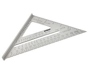 Amtech - Aluminium Roofers Square, Easy-read 0 180° angle scale with built-in rule, Marks rafters, hips and valleys, 150 mm / 6 in