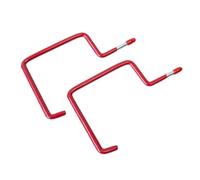 Amtech Am Tech 100mm Deep Storage Hook Set 2-Piece Heavy Duty Wall Mount Hooks Red/black Alloy Steel 3 Year Guarantee