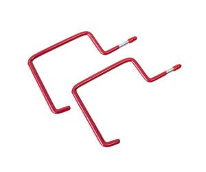 Amtech Am Tech 100mm Deep Storage Hook Set 2-Piece Heavy Duty Wall Mount Hooks Red/black Alloy Steel 3 Year Guarantee