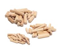 Amtech - Assorted Wooden Dowels Set for Home DIY, Furniture Assembly, Woodworking, and More, Durable, Long Lasting, Provides Stability, Easy to Use (90pcs)