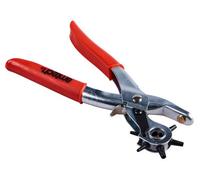 Am-Tech Revolving Leather Punch Plier B1400 - Hole Puncher for Belts, Canvas, Plastics, Textiles
