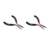 Amtech B3186 Mini Long Nose Plier with Spring, Black Silver & Red, 15cm (Pack of 2)