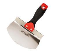 Amtech - Bucket Scoop for Scooping, Digging, and Lifting Various Materials, Home DIY, Rust-Resistant Stainless Steel, Non-Slip and Comfortable Grip (165mm)