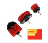Amtech - Cleaning Brush Set for Indoor and Outdoor Cleaning, Ideal for Car Washing, Fast-Action and Easy to Use with Cordless Drills, Quick-Change ¼” Hex Shank (Set of 3)