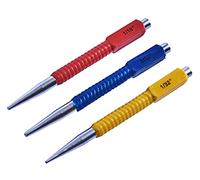 Amtech - Colour Coded Nail Punch Set (3pc), Heat Treated Carbon Steel, Non-Slip Grips for Flush Setting in Wood - 1/32in, 1/16in, 3/32in